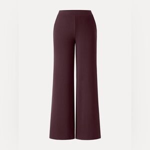 Lyocell Wool Mid Rise Wide Leg Pull-on Pants with Pockets 
Ruby Berry Medium